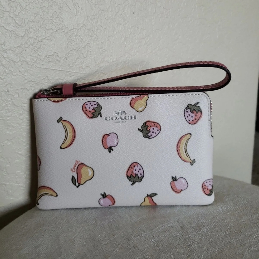 SOLD - Coach Mixed Fruit Wristlet
